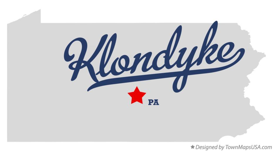 Map of Klondyke Pennsylvania PA
