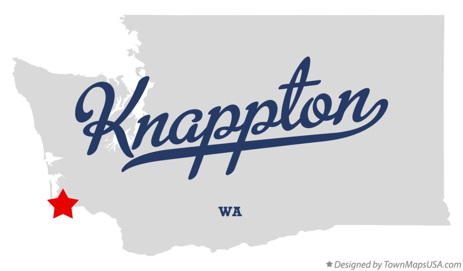 Map of Knappton Washington WA