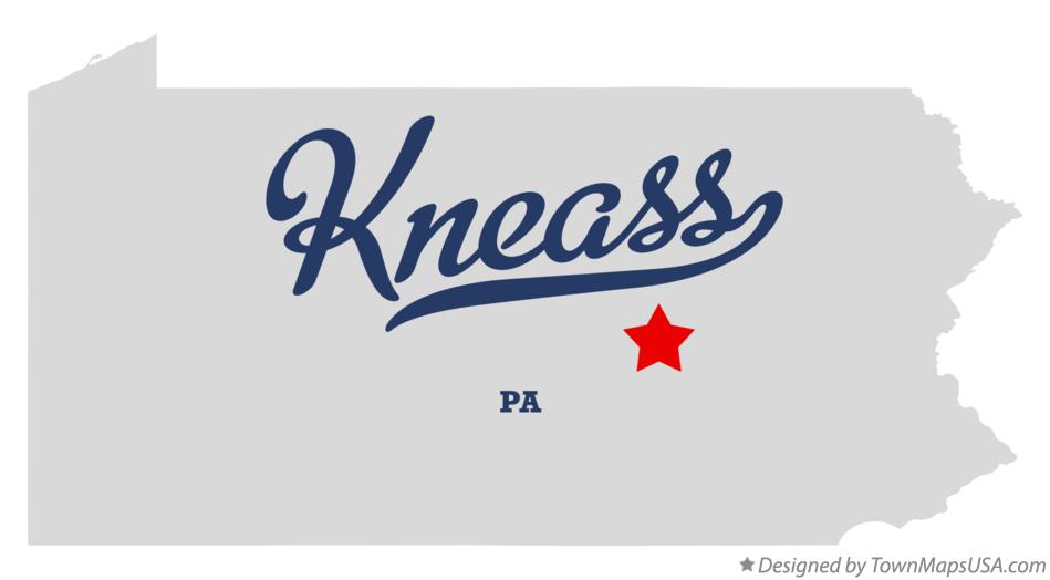 Map of Kneass Pennsylvania PA