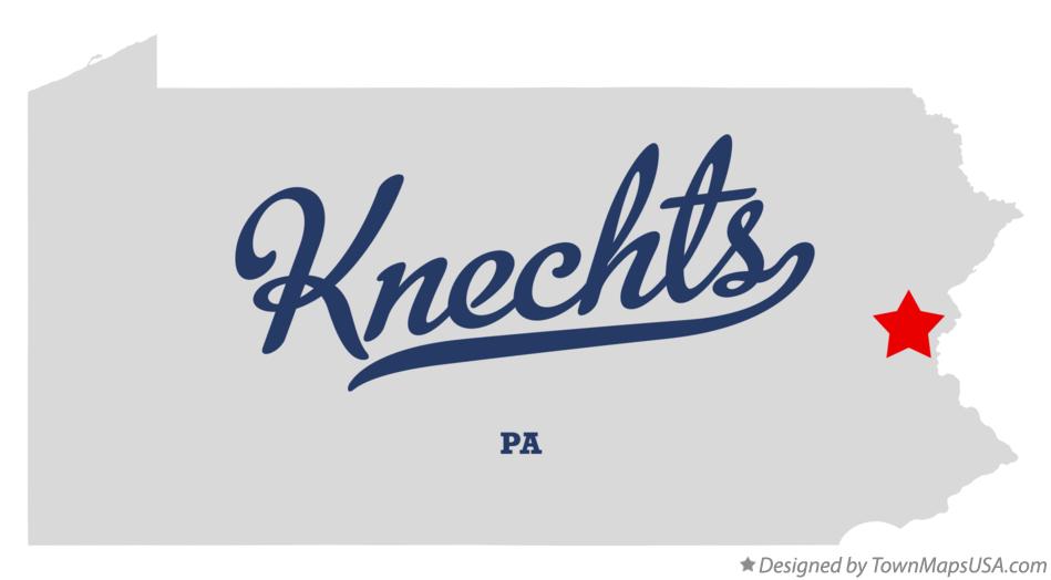 Map of Knechts Pennsylvania PA