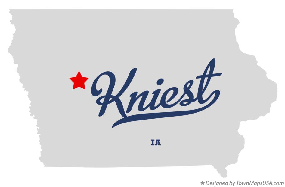 Map of Kniest Iowa IA
