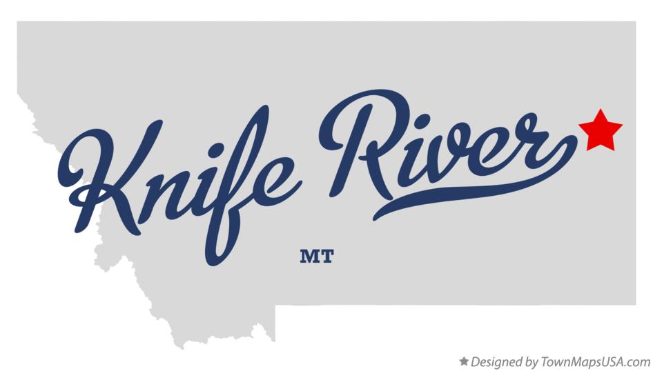 Map of Knife River Montana MT