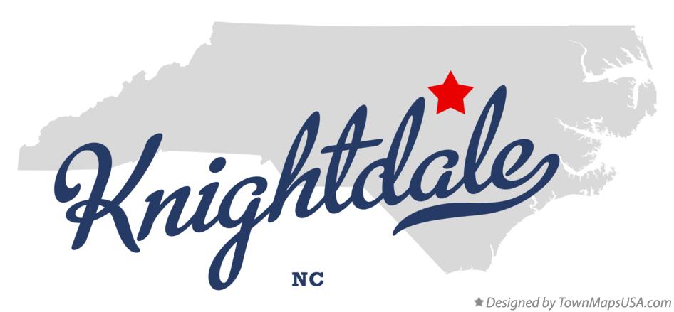 Map of Knightdale North Carolina NC