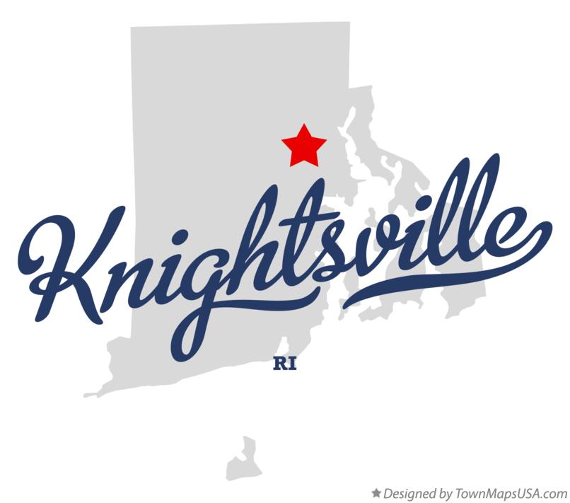 Map of Knightsville Rhode Island RI
