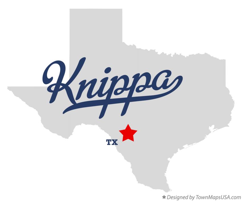 Map of Knippa Texas TX