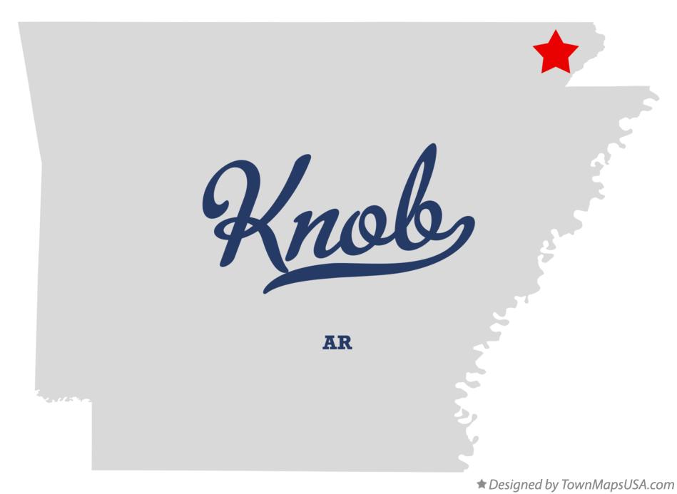 Map of Knob Arkansas AR