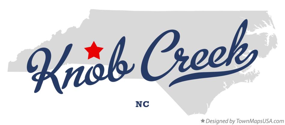 Map of Knob Creek North Carolina NC