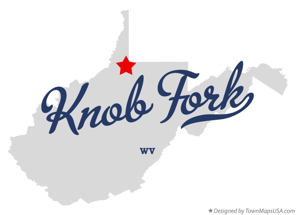 Map of Knob Fork West Virginia WV