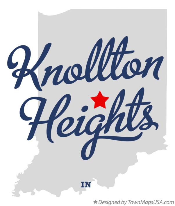 Map of Knollton Heights Indiana IN