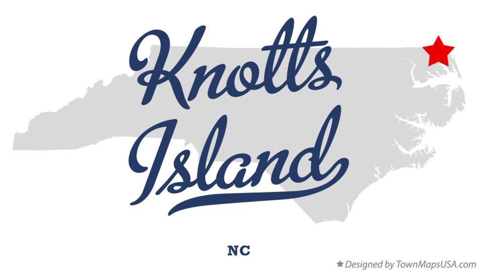Map of Knotts Island North Carolina NC