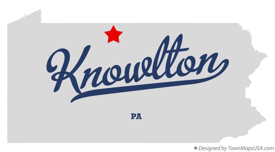 Map of Knowlton Pennsylvania PA