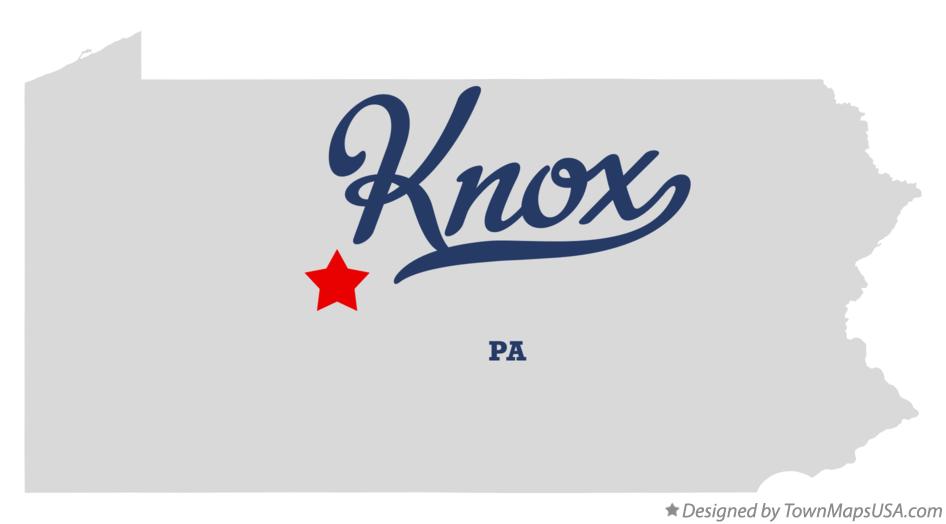 Map of Knox Pennsylvania PA
