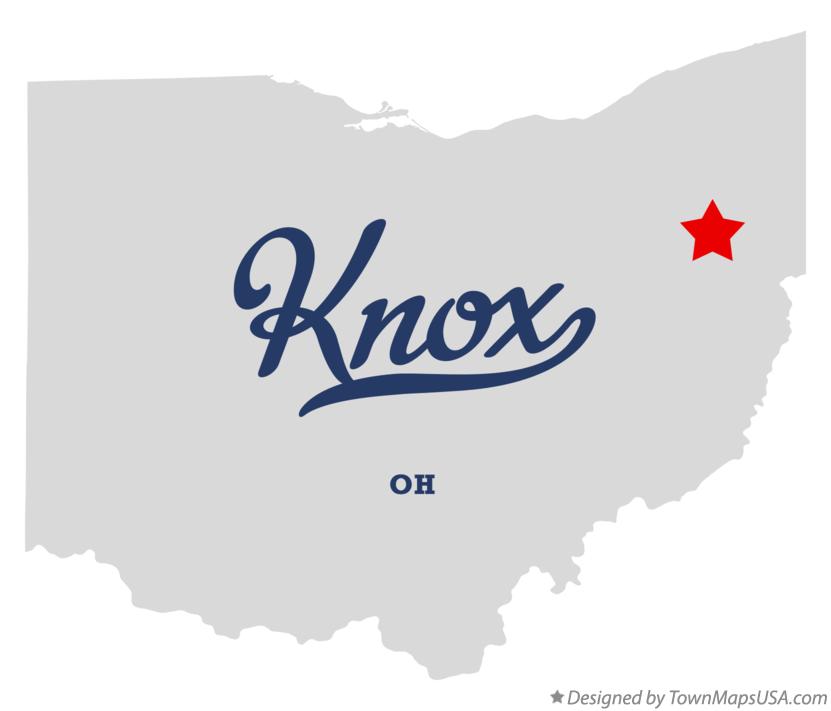 Map of Knox Ohio OH