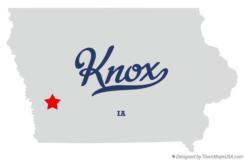 Map of Knox Iowa IA