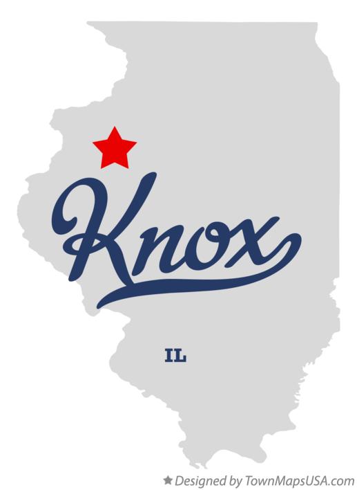 Map of Knox Illinois IL