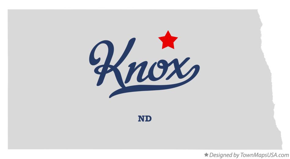 Map of Knox North Dakota ND