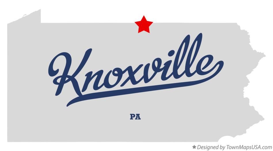 Map of Knoxville Pennsylvania PA