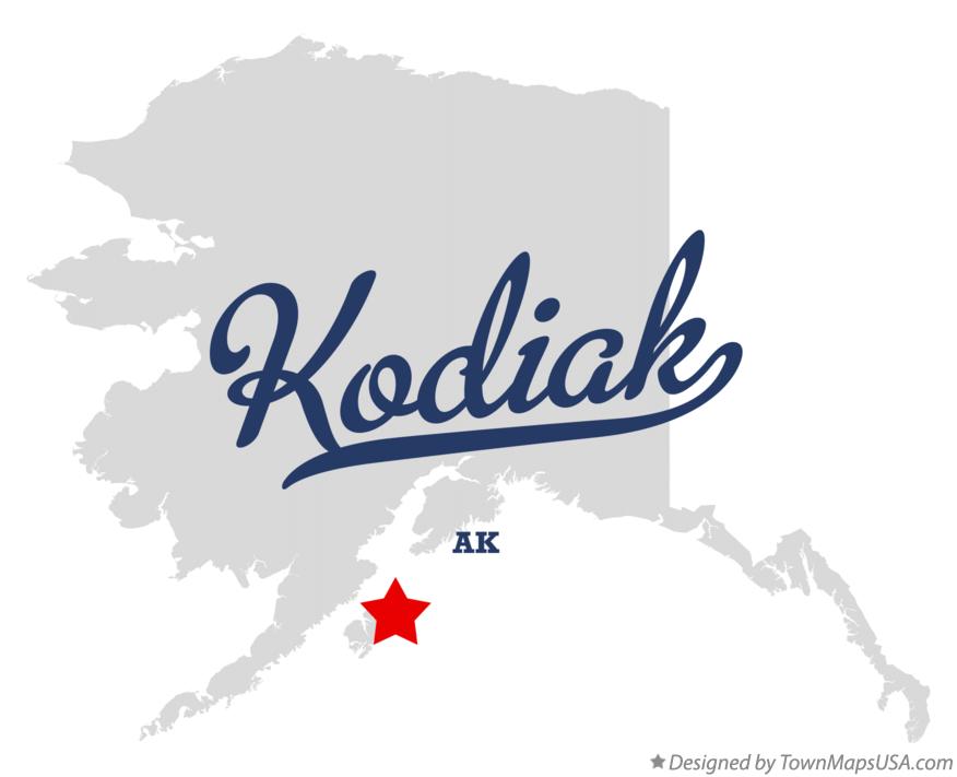 Map of Kodiak Alaska AK