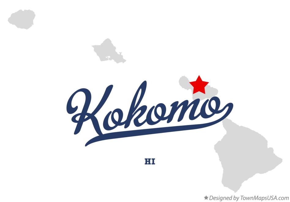 Map of Kokomo Hawaii HI