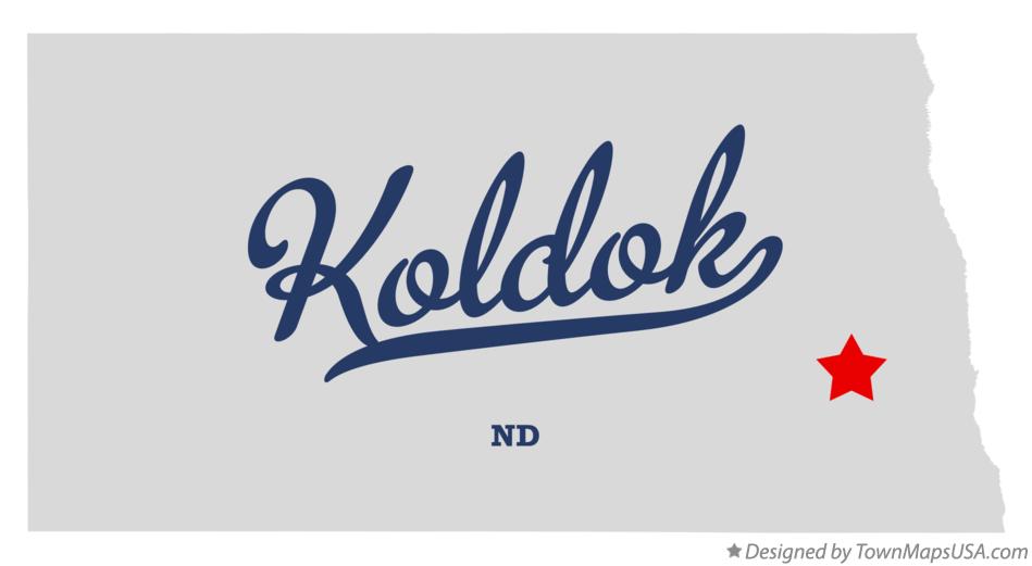 Map of Koldok North Dakota ND