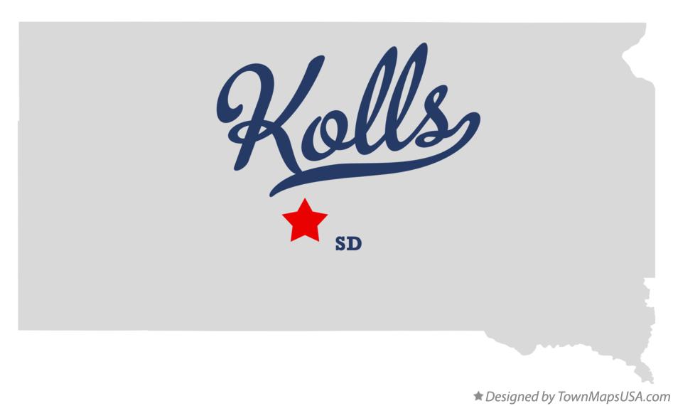 Map of Kolls South Dakota SD