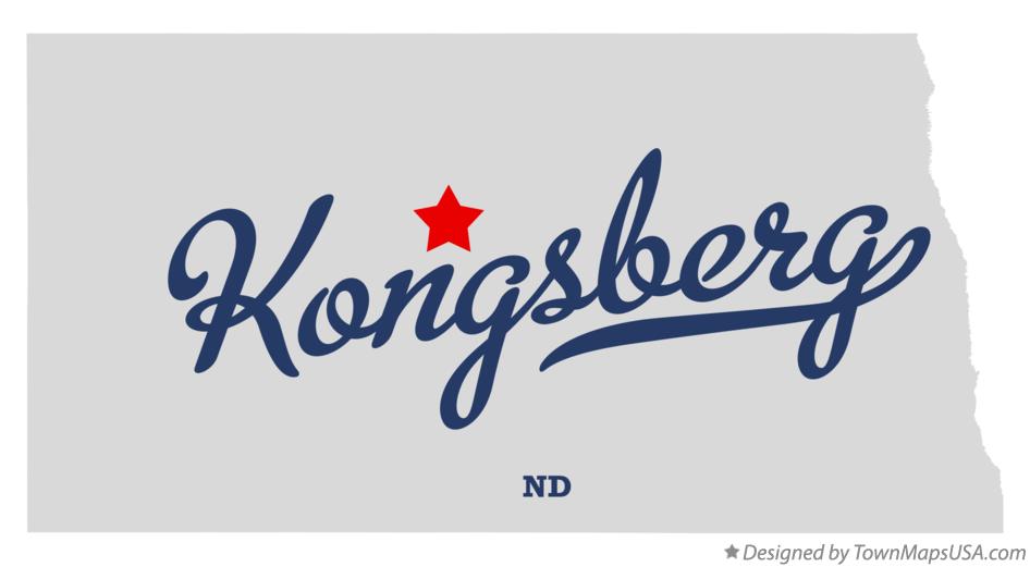 Map of Kongsberg North Dakota ND