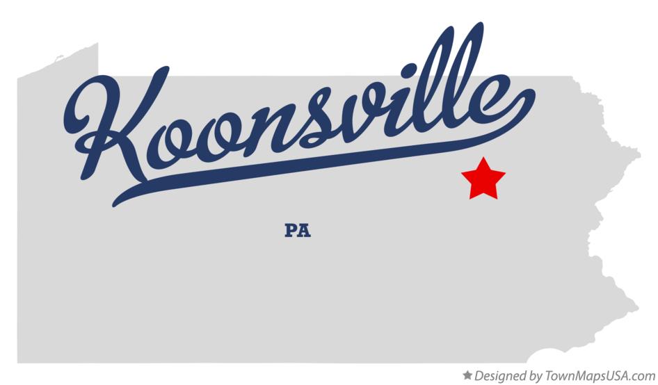 Map of Koonsville Pennsylvania PA