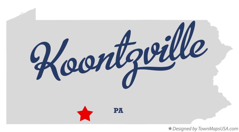 Map of Koontzville Pennsylvania PA