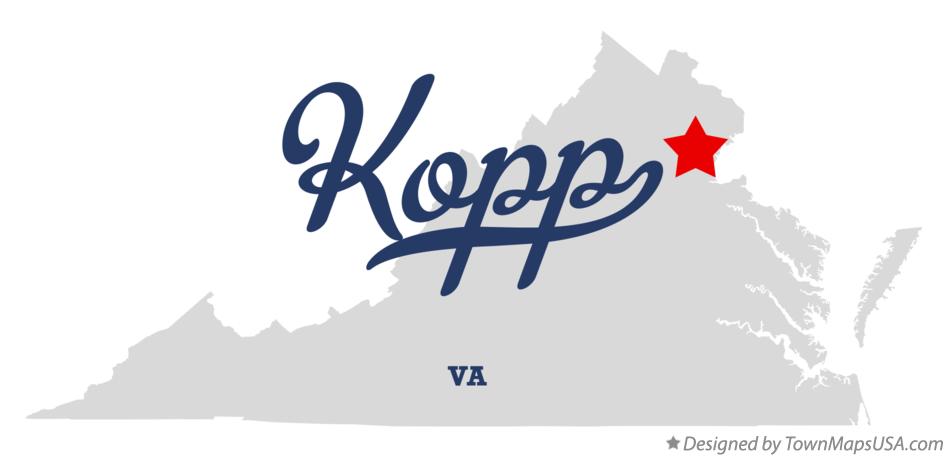 Map of Kopp Virginia VA