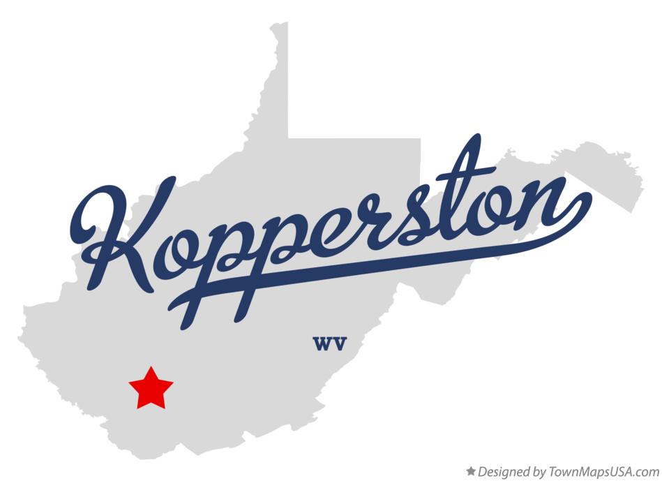 Map of Kopperston West Virginia WV
