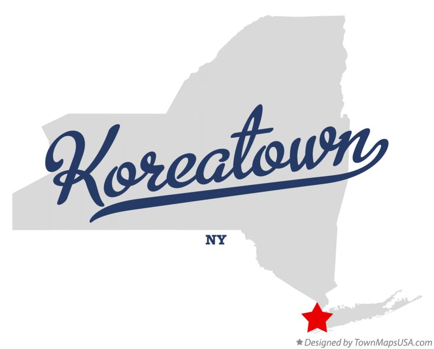 Map of Koreatown New York NY