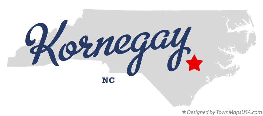 Map of Kornegay North Carolina NC