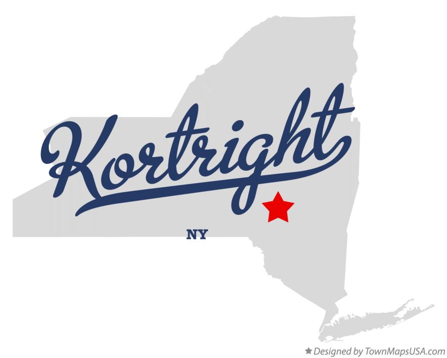 Map of Kortright New York NY