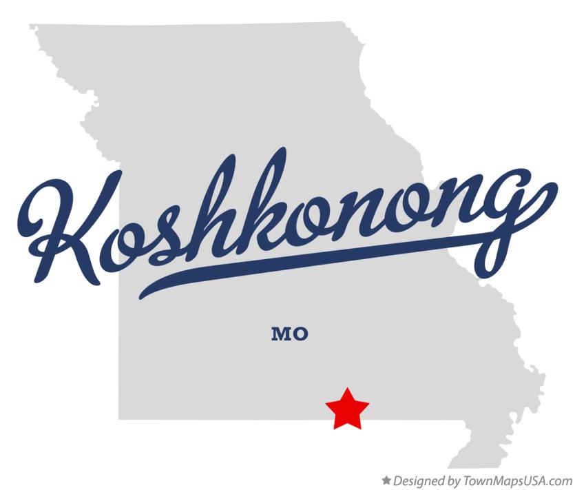 Map of Koshkonong Missouri MO