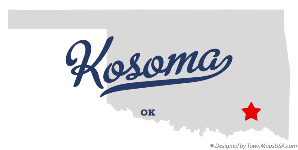 Map of Kosoma Oklahoma OK