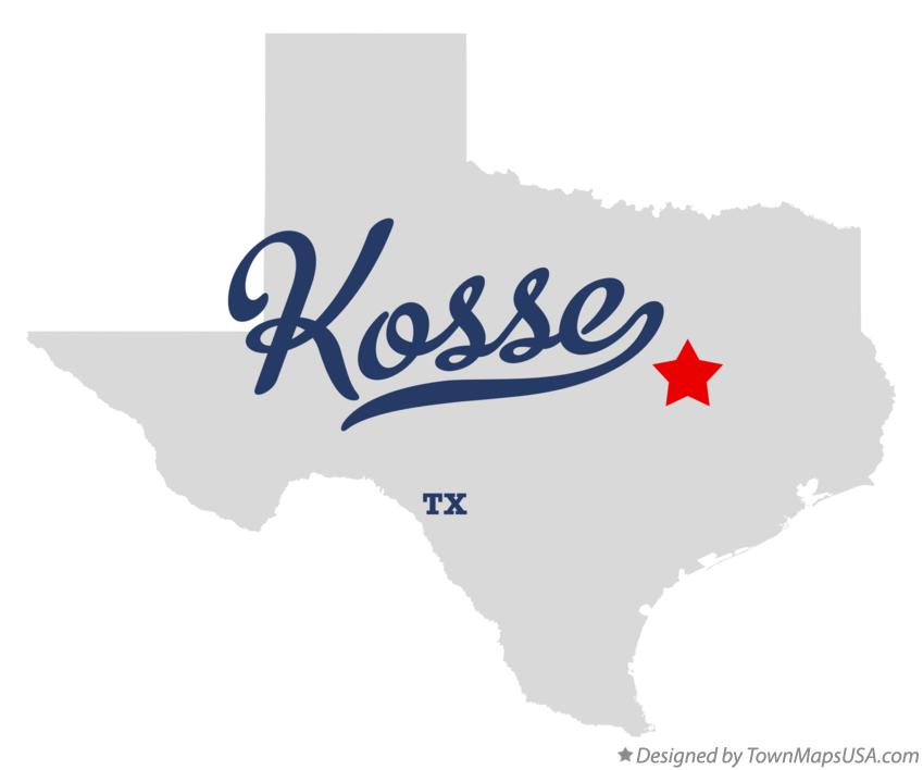 Map of Kosse Texas TX