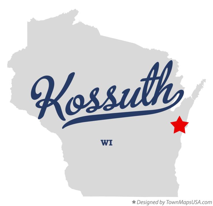 Map of Kossuth Wisconsin WI