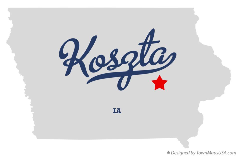 Map of Koszta Iowa IA