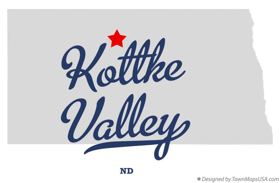Map of Kottke Valley North Dakota ND