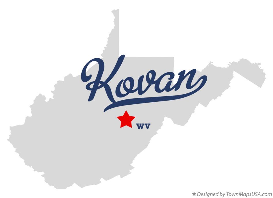 Map of Kovan West Virginia WV