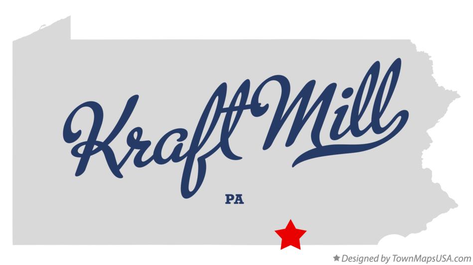 Map of Kraft Mill Pennsylvania PA