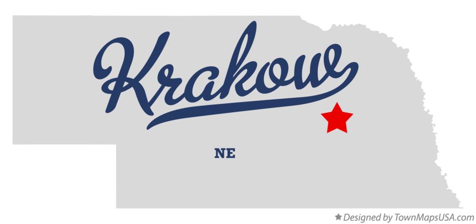 Map of Krakow Nebraska NE