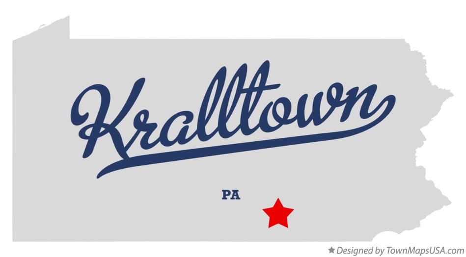 Map of Kralltown Pennsylvania PA