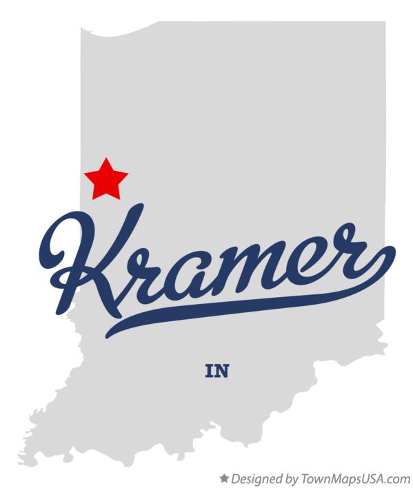 Map of Kramer Indiana IN