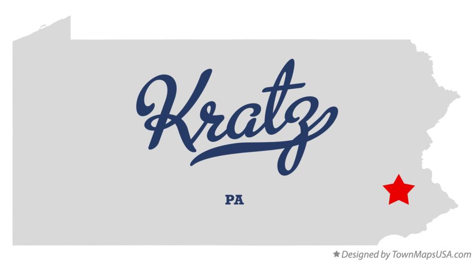 Map of Kratz Pennsylvania PA