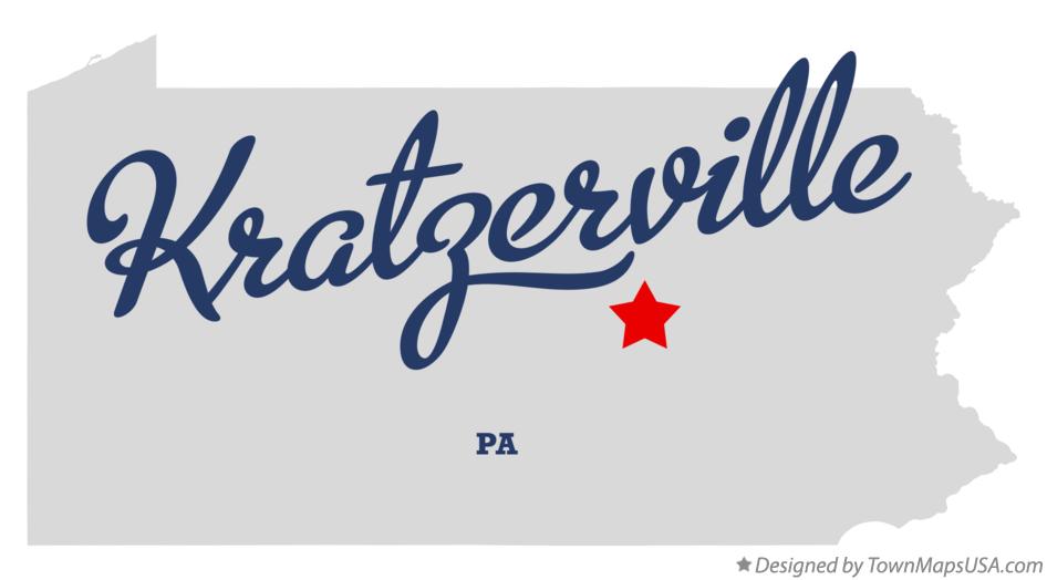 Map of Kratzerville Pennsylvania PA