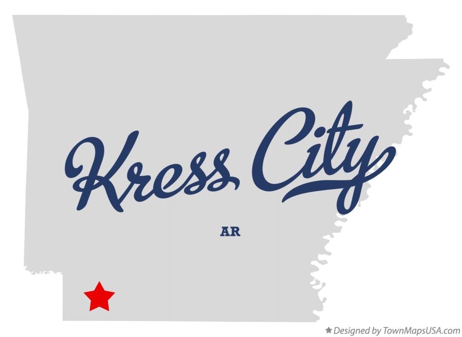 Map of Kress City Arkansas AR