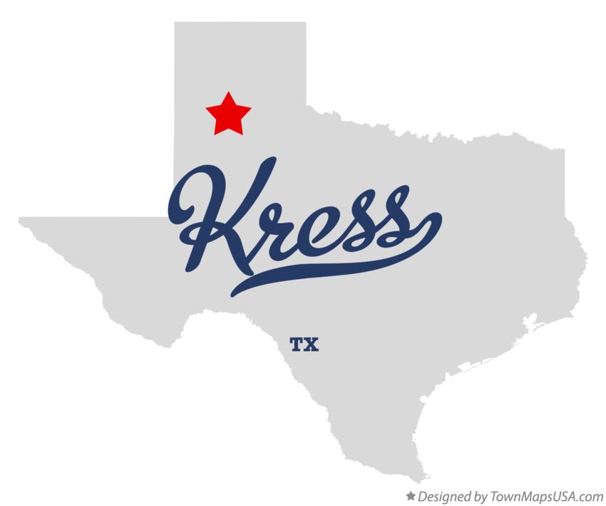 Map of Kress Texas TX