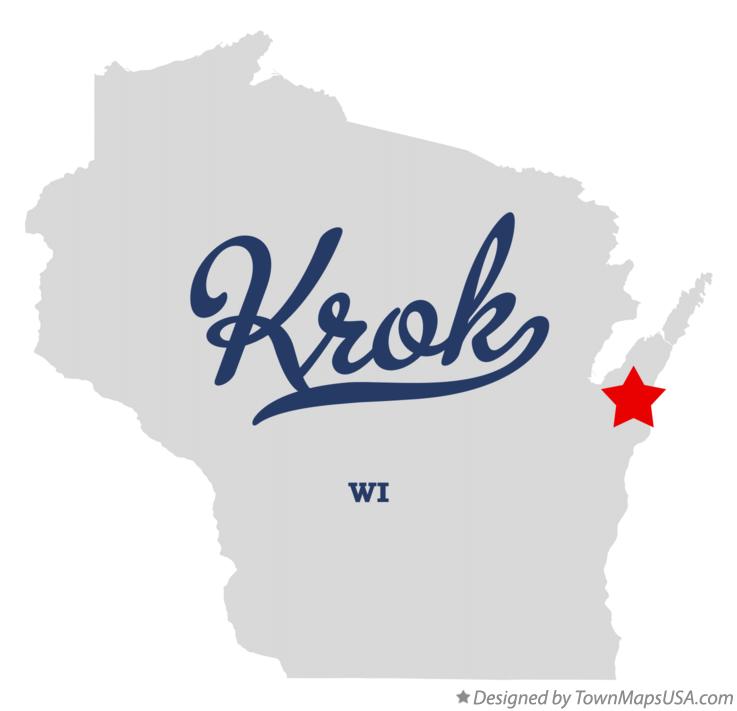Map of Krok Wisconsin WI