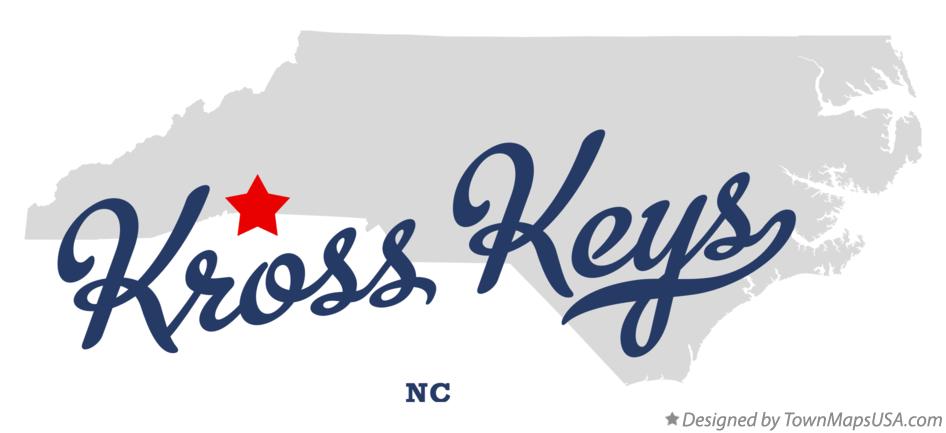 Map of Kross Keys North Carolina NC